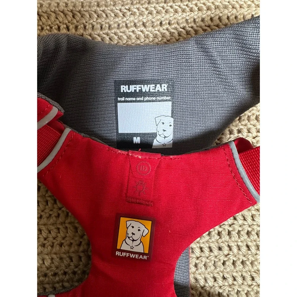 Ruffwear Front Range Dog Harness Red Medium Adjustable Padded Reflective Trim